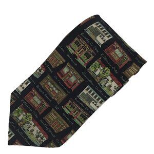 Traditional Craft Pubs of Ireland Mens Tie 100 % Blue St Patricks Day Irish